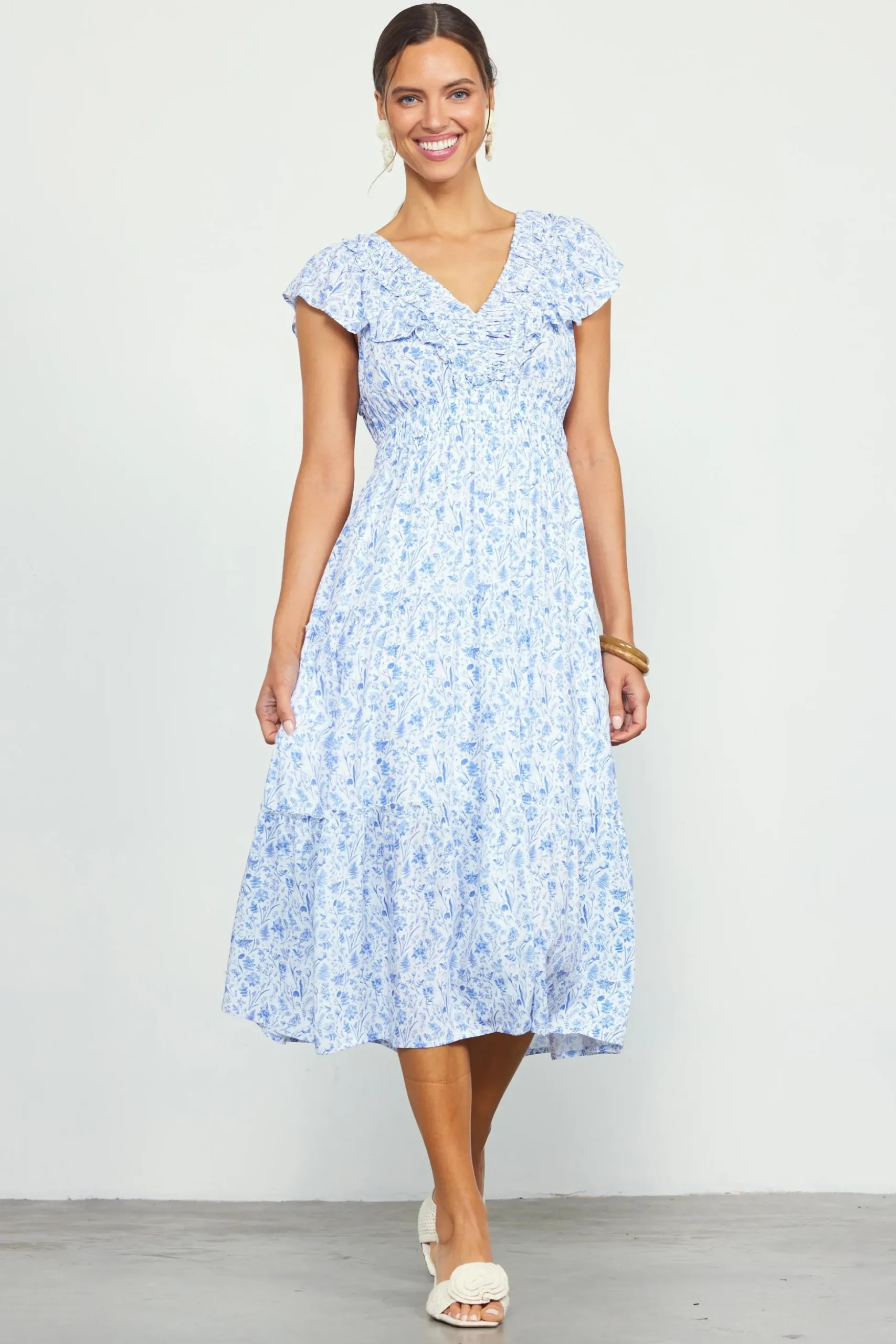 Darcy Floral Print Midi Dress