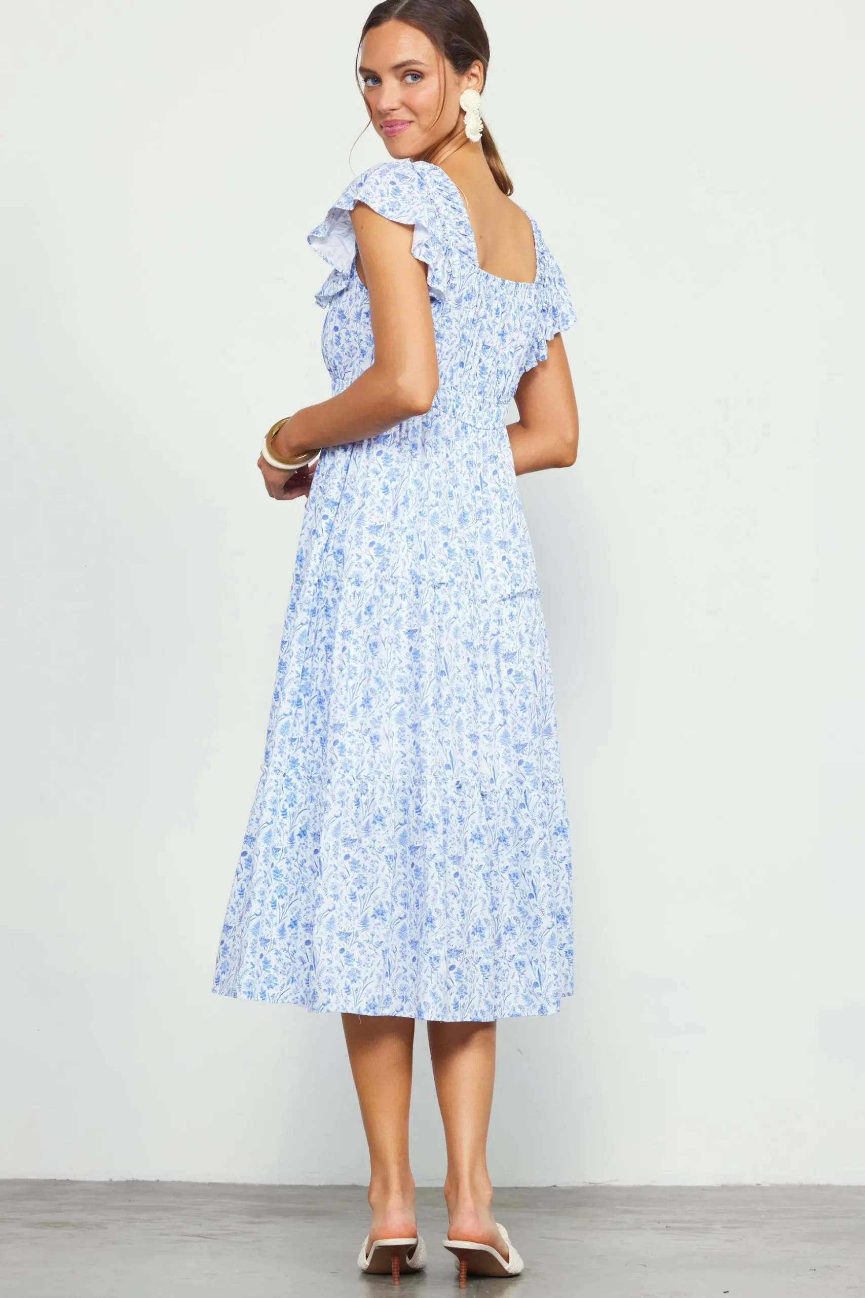 Darcy Floral Print Midi Dress