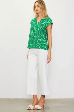 Floral Print Short Sleeve Top