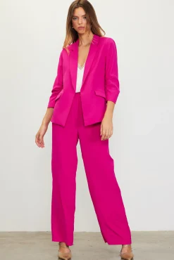 Recycled Shirred Sleeve Blazer
