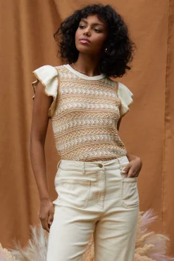 Ruffle Sleeve Sweater