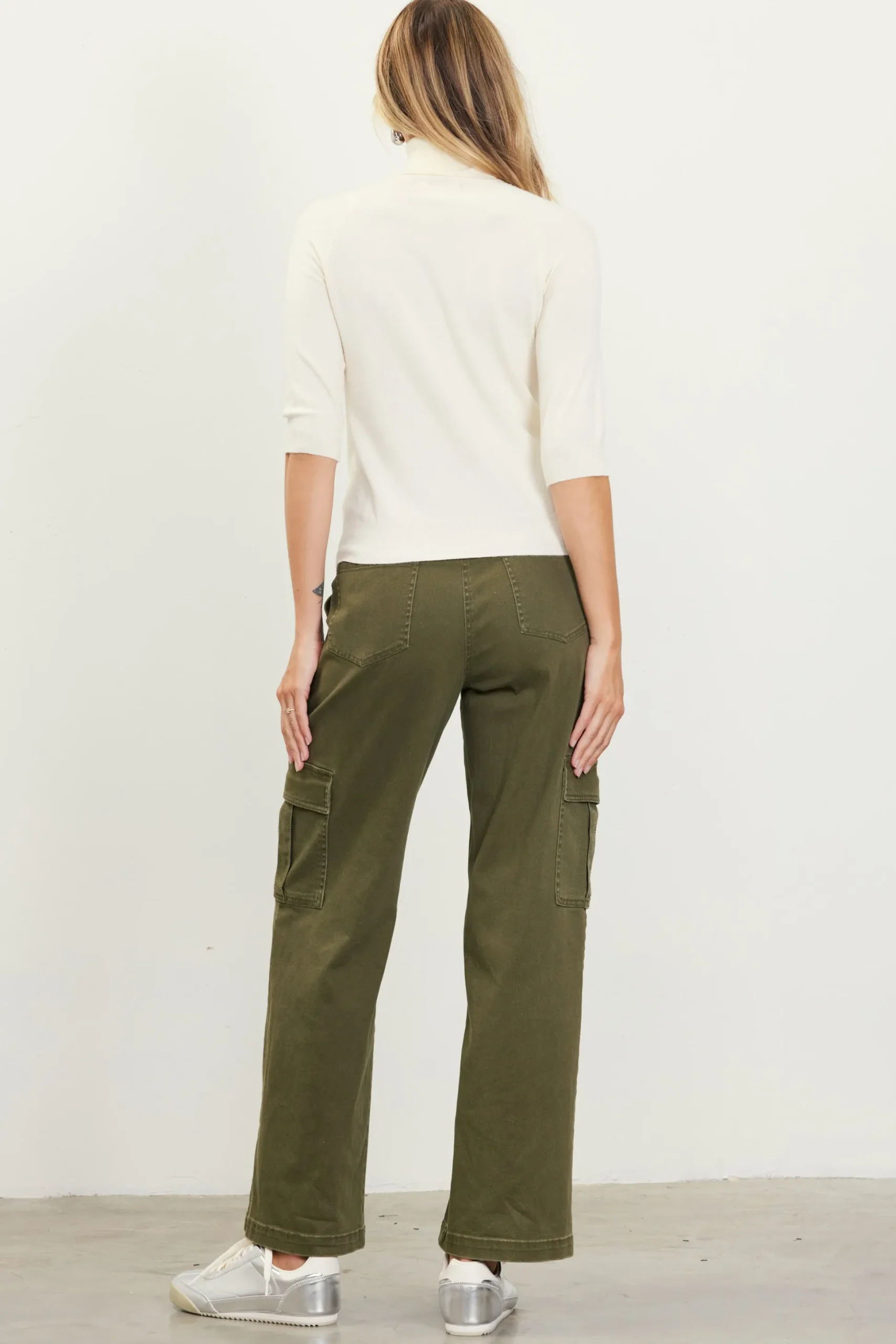 Turtleneck Three Quarter Sleeve Sweater