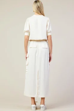 Utility Cargo Pocket Midi Skirt