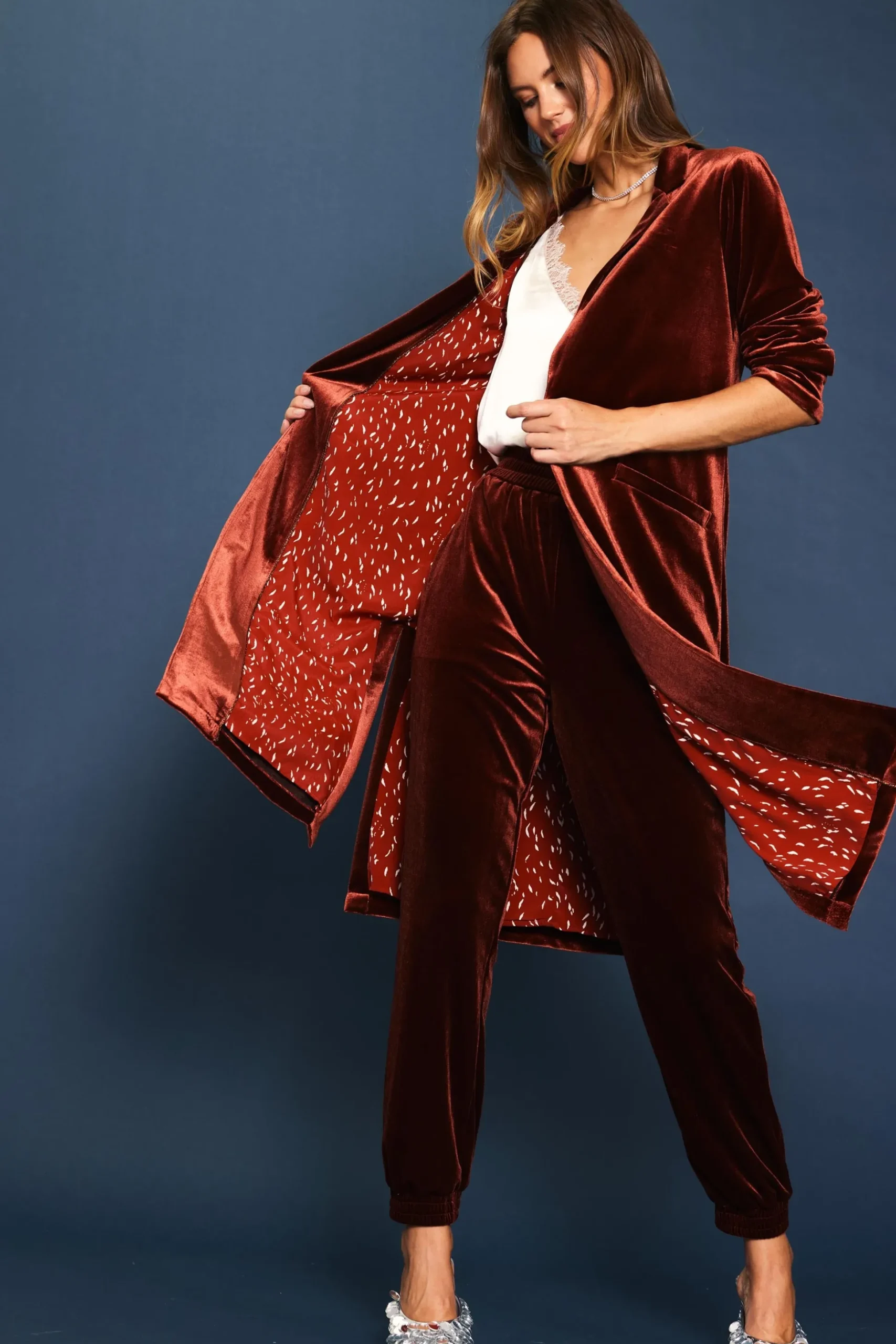 Velvet Duster Coat