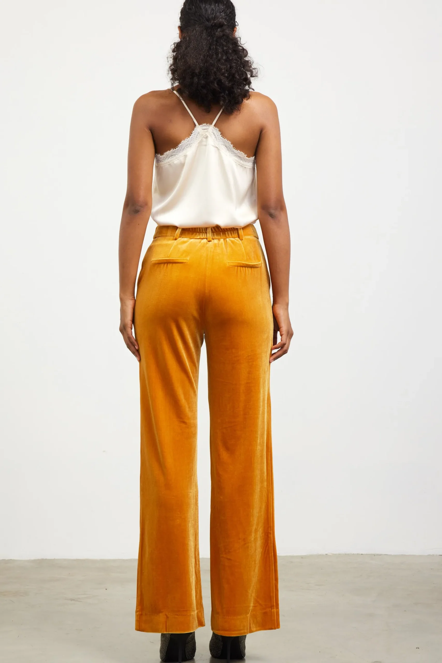 Velvet Wide Leg Pants